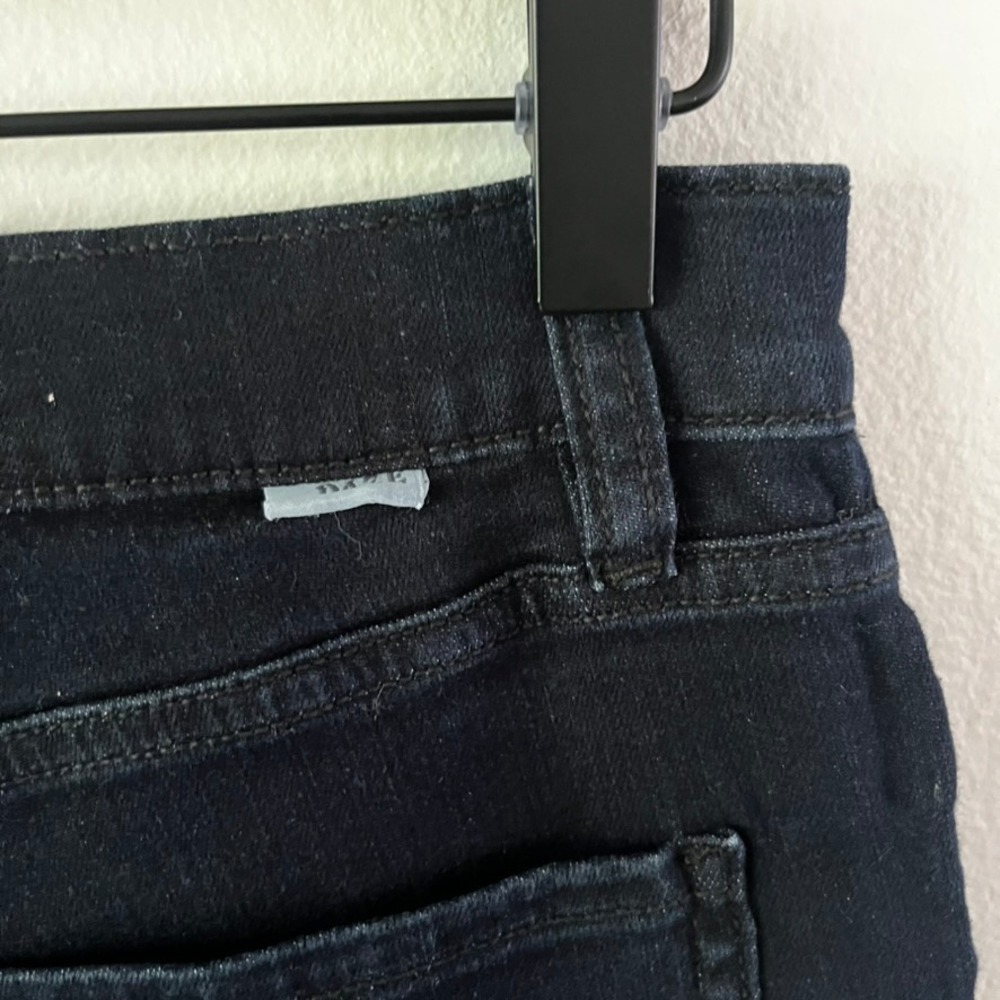 Daze Denim Dark Blue Wash High Rise Cropped Kick Flare Jeans Button Fly size 29 - Picture 8 of 11